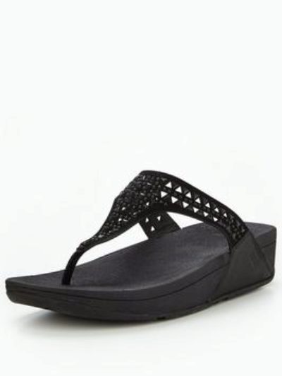 Fitflop Carmel&Trade; Toe Post Sandal - Black Fitflop Carmel&Trade; Toe Post Sandal - Black